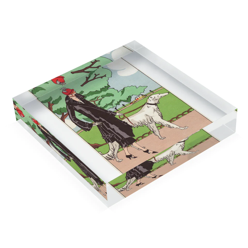 J. Jeffery Print Galleryの愛犬とお散歩 Acrylic Block :placed flat