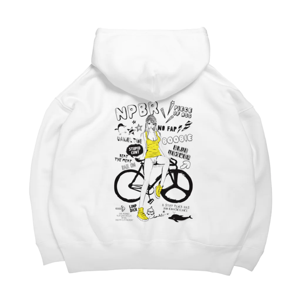 loveclonesのNPBR 自転車女子 ガーリーイラスト Big Hoodie