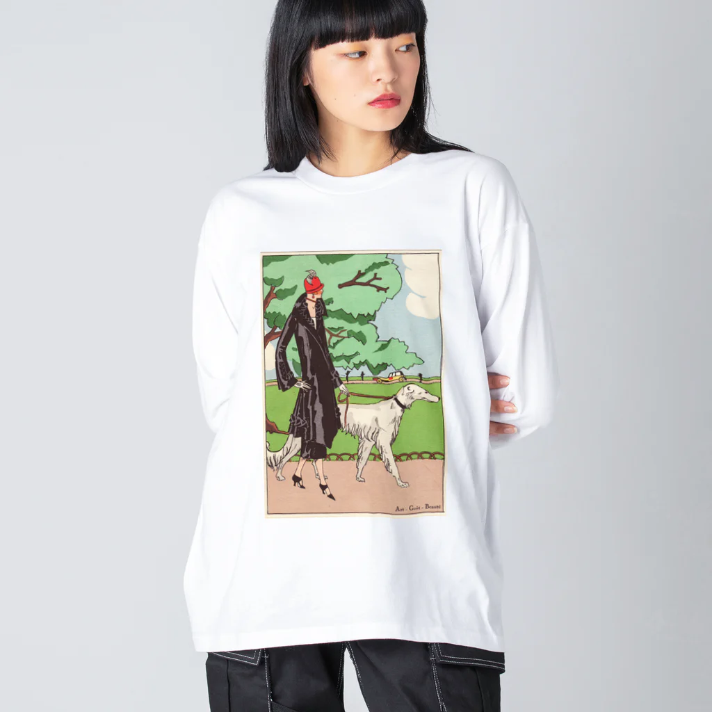 J. Jeffery Print Galleryの愛犬とお散歩 ビッグシルエットロングスリーブTシャツ