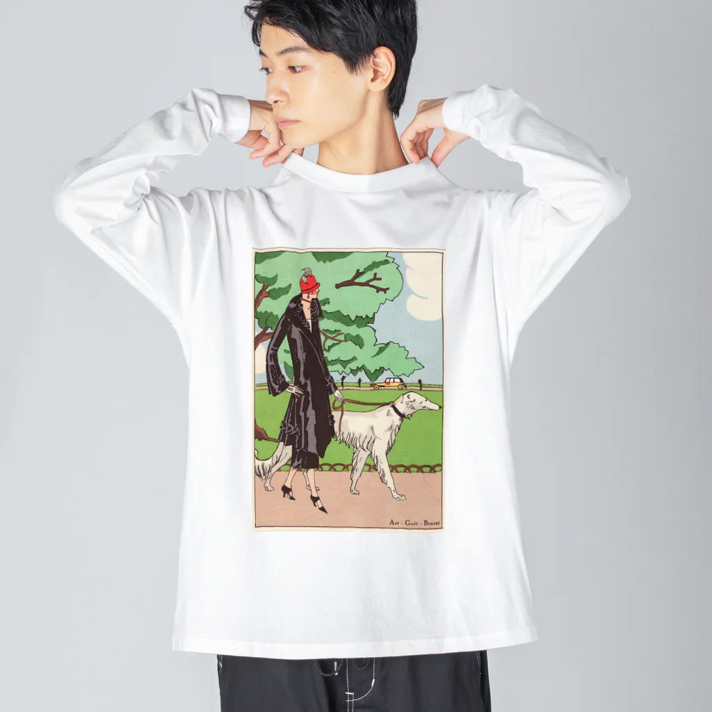 J. Jeffery Print Galleryの愛犬とお散歩 ビッグシルエットロングスリーブTシャツ