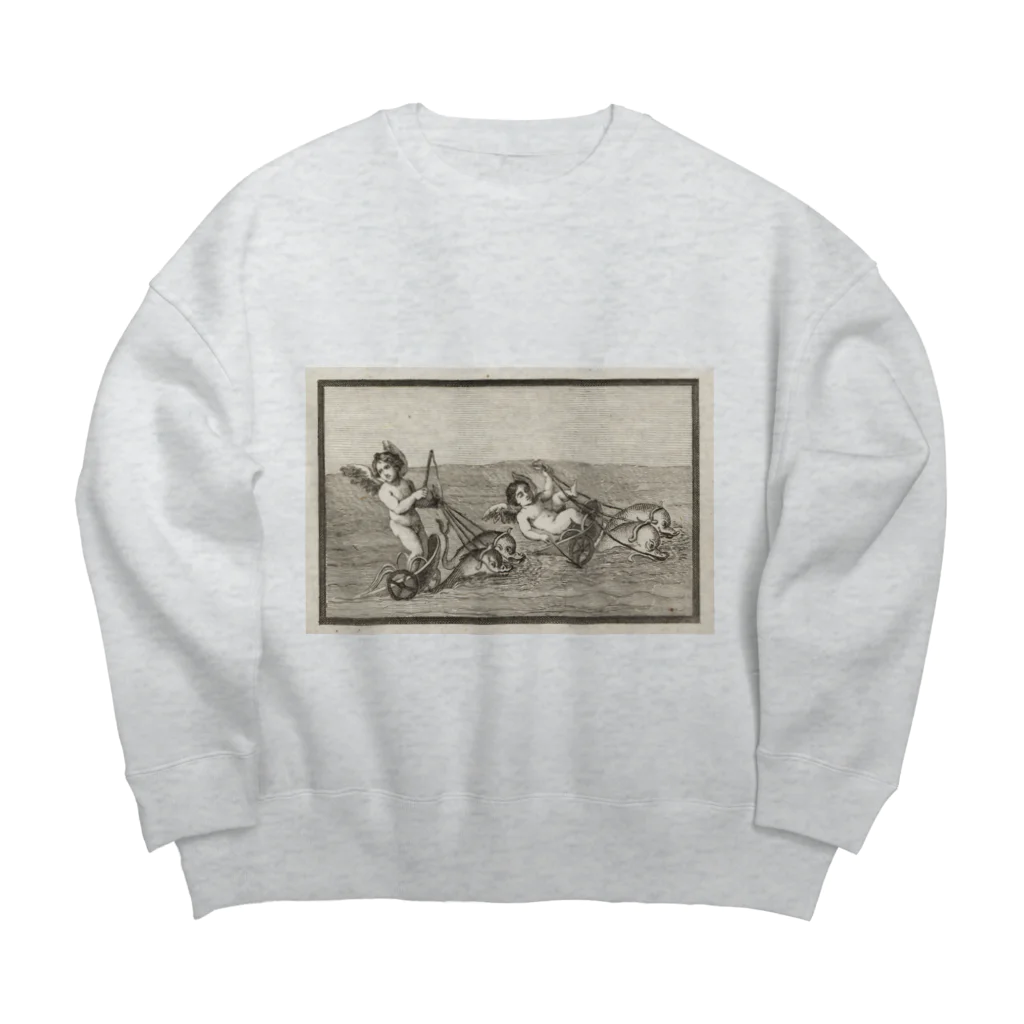 J. Jeffery Print Galleryの天使のイルカ車レース Big Crew Neck Sweatshirt