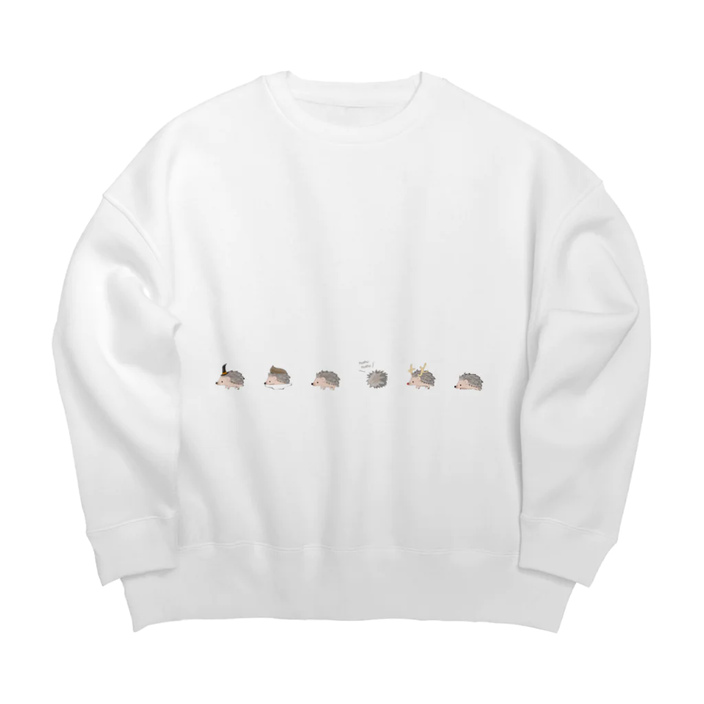 nicospyderのhushu★hushu　ハリネズミ Big Crew Neck Sweatshirt