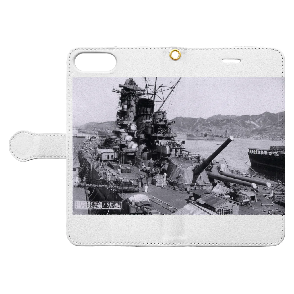 namasteの戦艦大和 Book-Style Smartphone Case:Opened (outside)