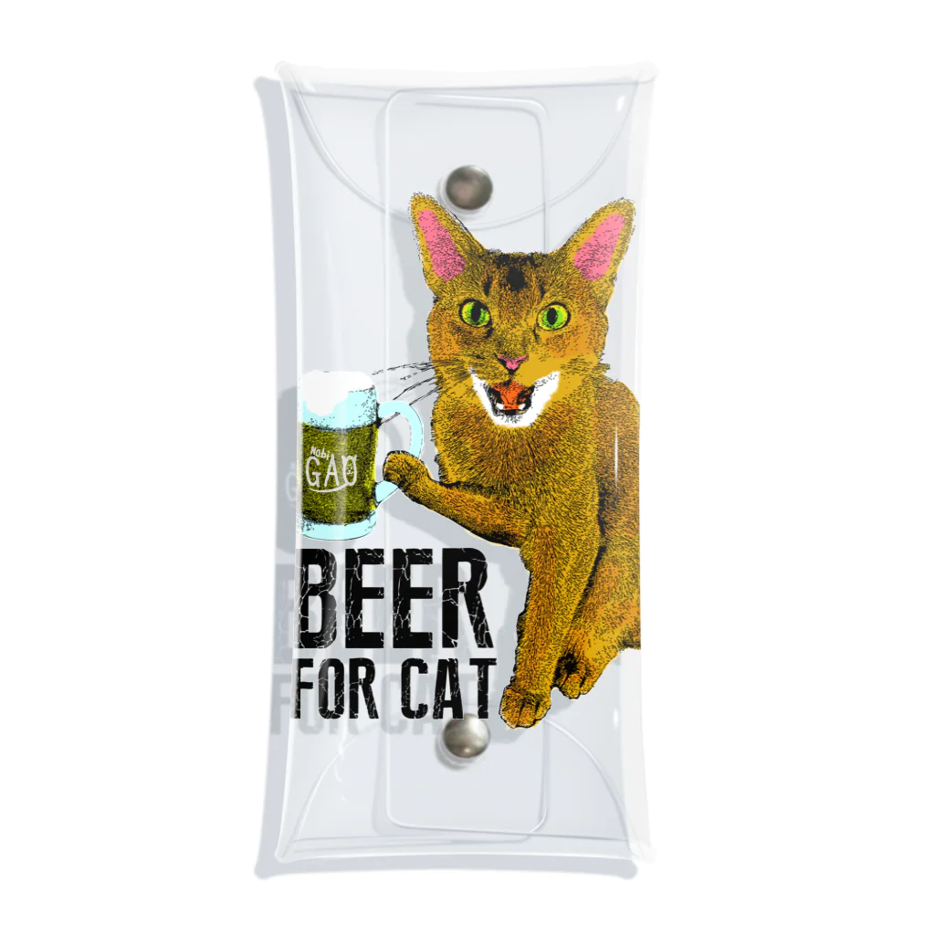 NobigaoのNobigao　ビール猫 Clear Multipurpose Case