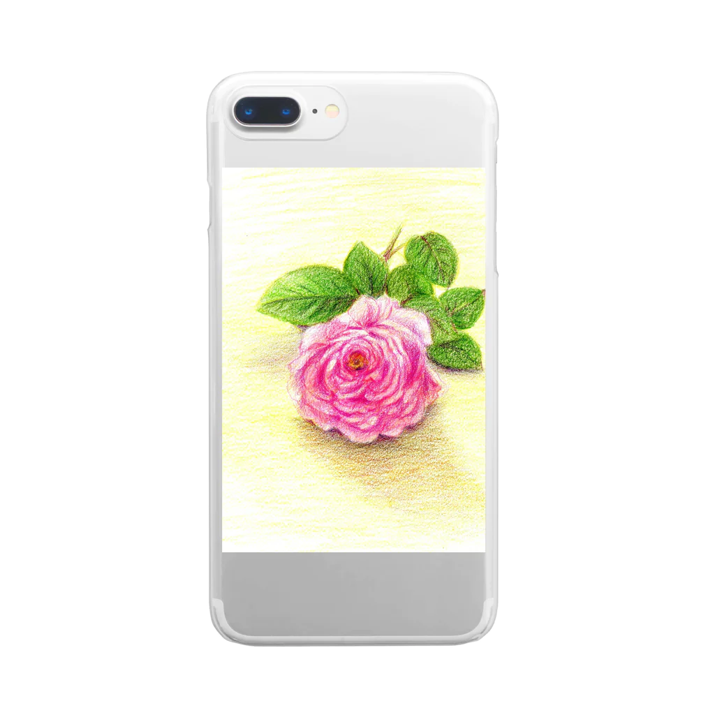 リラの一輪の薔薇 Clear Smartphone Case