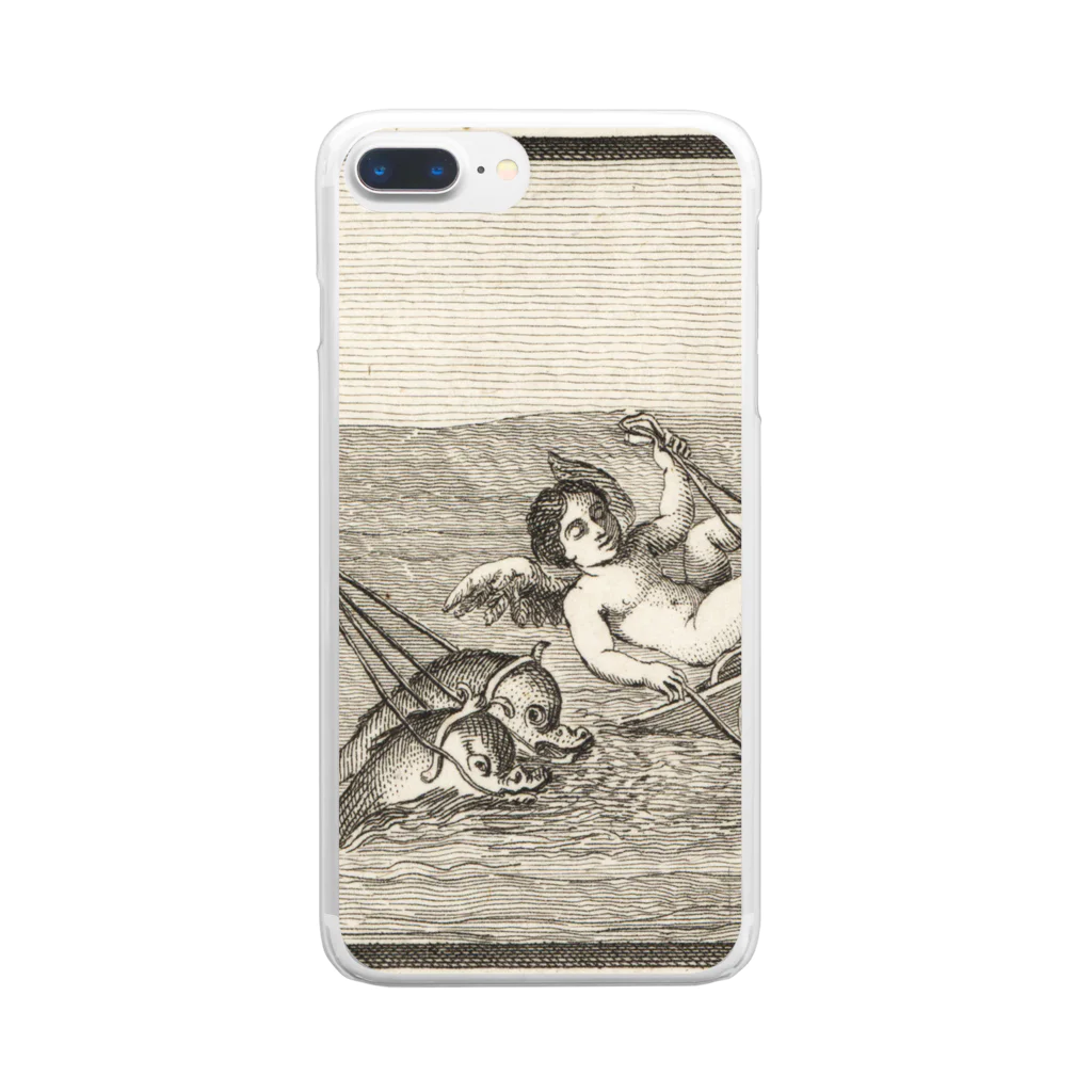 J. Jeffery Print Galleryの天使のイルカ車レース Clear Smartphone Case