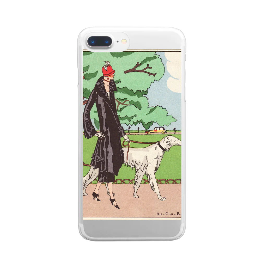 J. Jeffery Print Galleryの愛犬とお散歩 Clear Smartphone Case