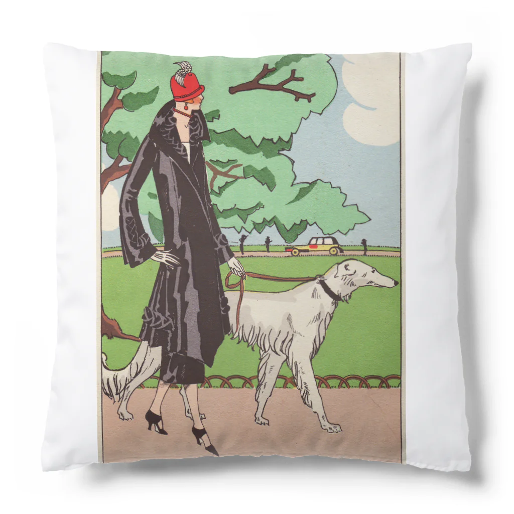 J. Jeffery Print Galleryの愛犬とお散歩 Cushion