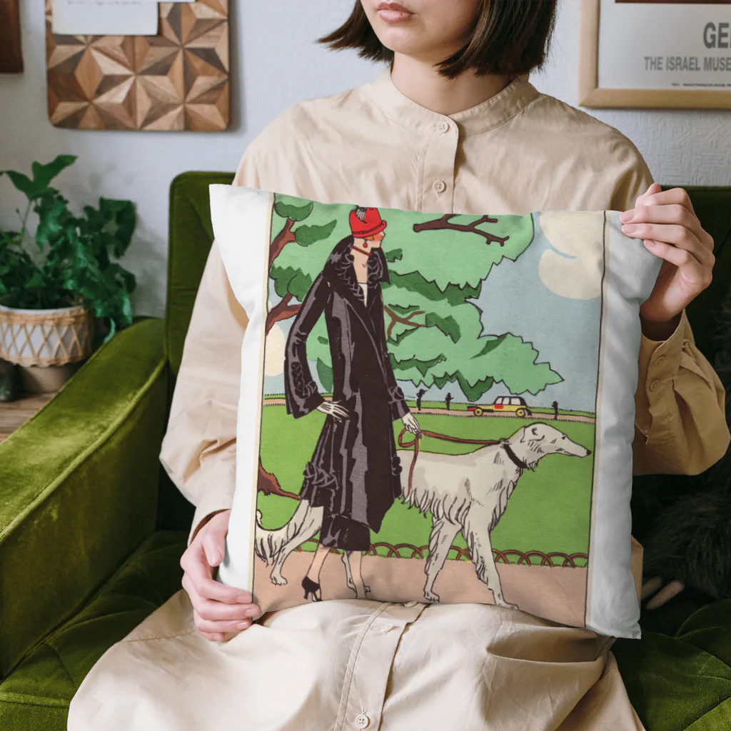 J. Jeffery Print Galleryの愛犬とお散歩 Cushion