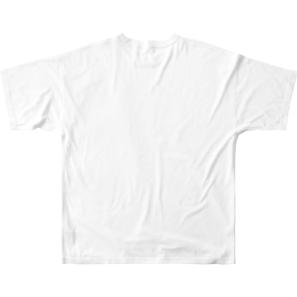 Cɐkeccooのおしゃれ好きなキリン(ジラフ)モノクロ All-Over Print T-Shirt :back