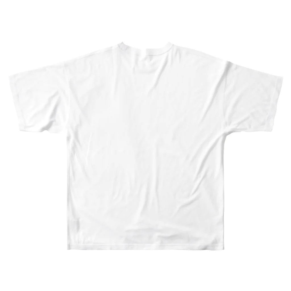 たかせ ゆづきのTurtle-Black All-Over Print T-Shirt :back