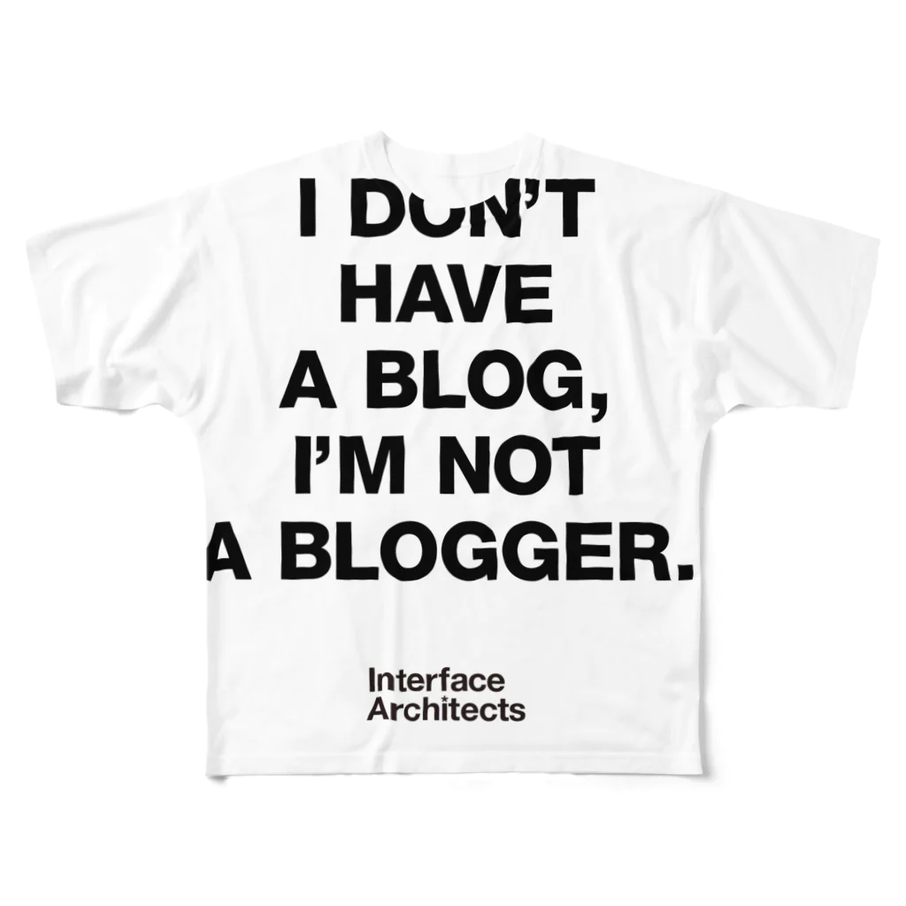 TATEYAMAのI'm not Blogger フルグラフィックTシャツ