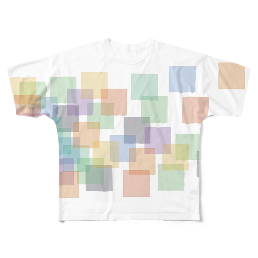 Kentaro MoritaのColorSquareCloud フルグラフィックTシャツ