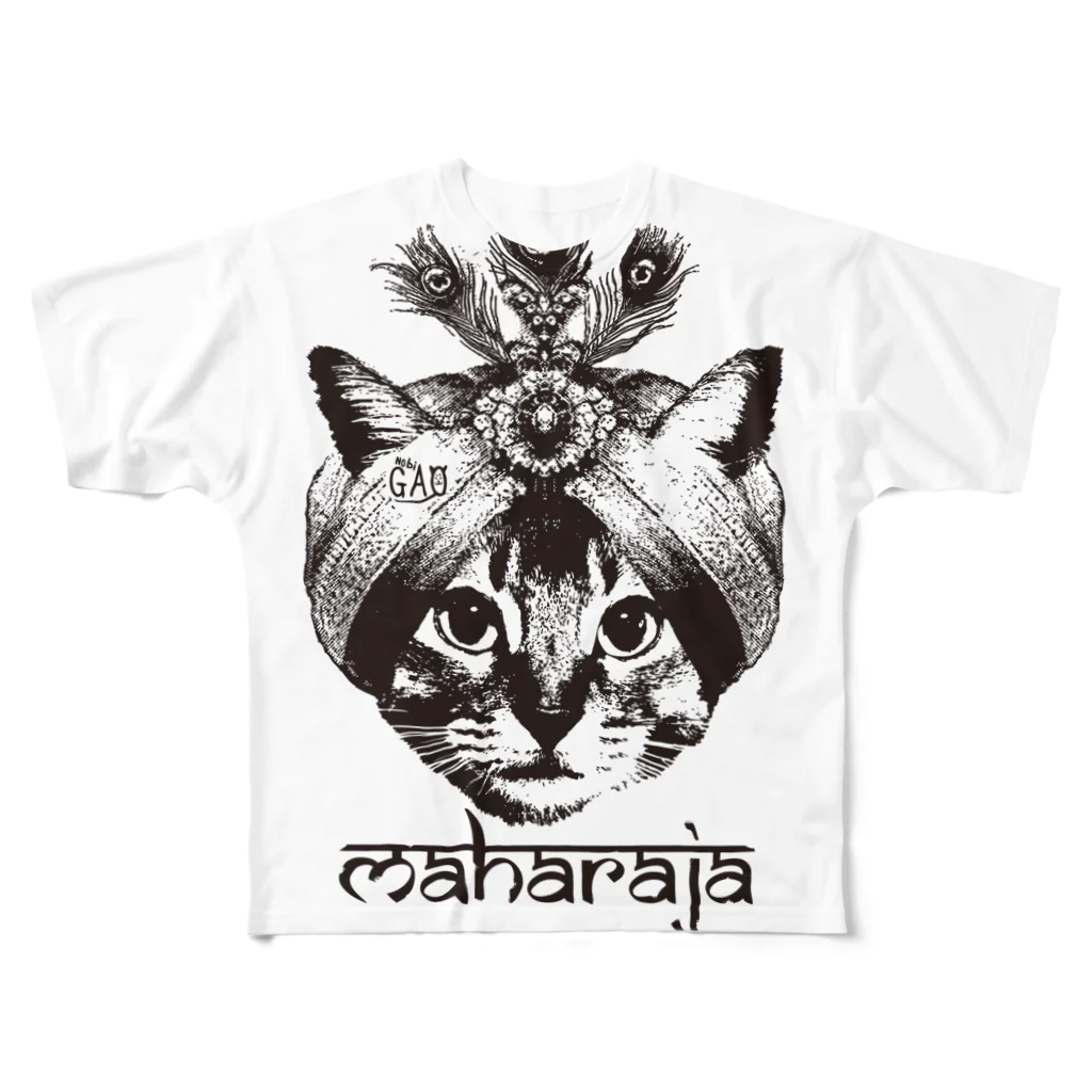 NobigaoのNobigao マハラジャキャット フルグラフィックTシャツ