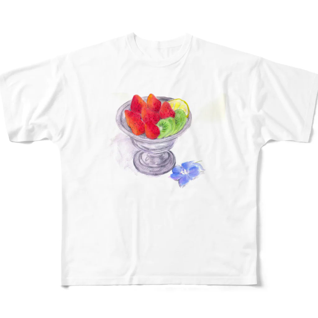 リラのフルーツ フルグラフィックTシャツ