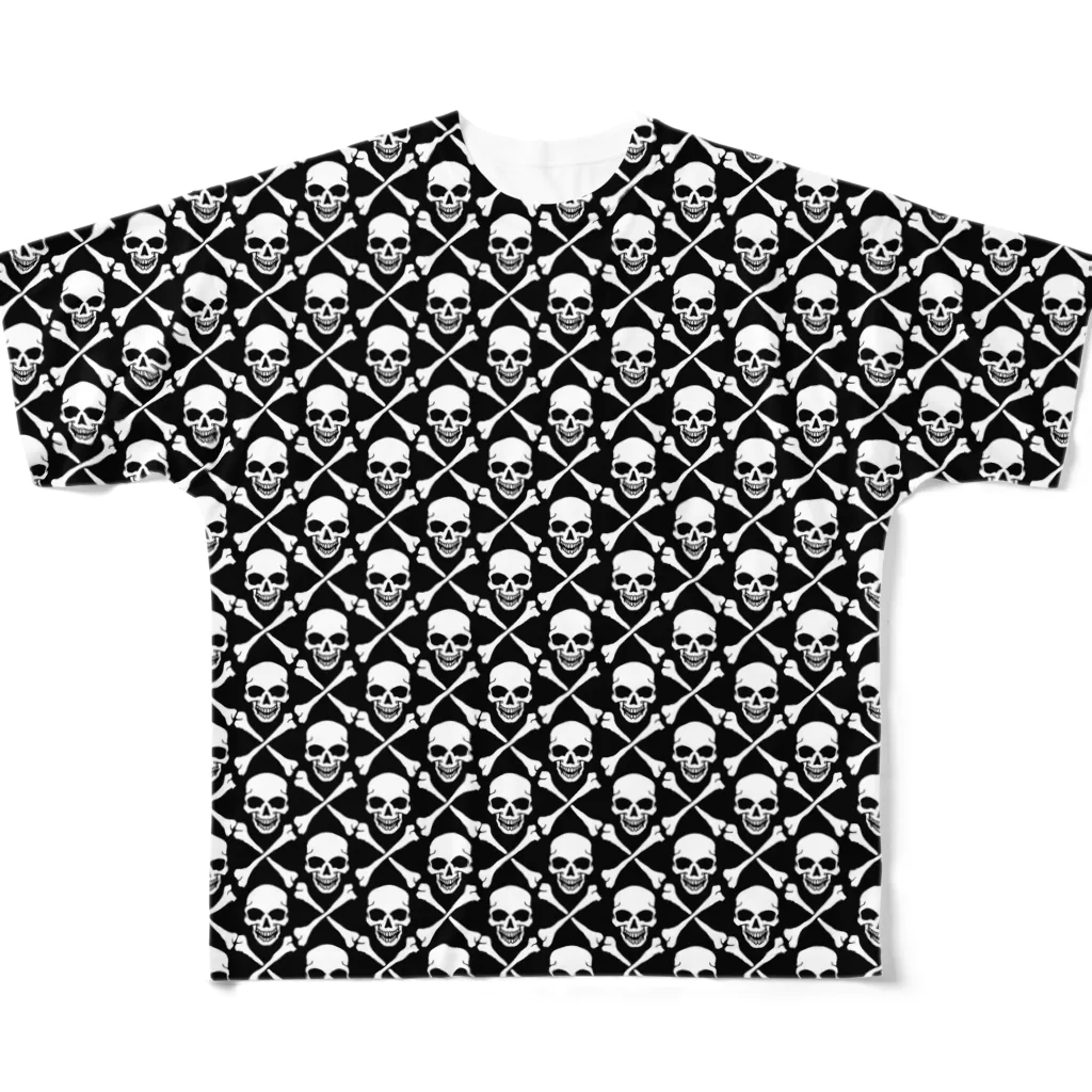 JUNのskull No.0001 All-Over Print T-Shirt