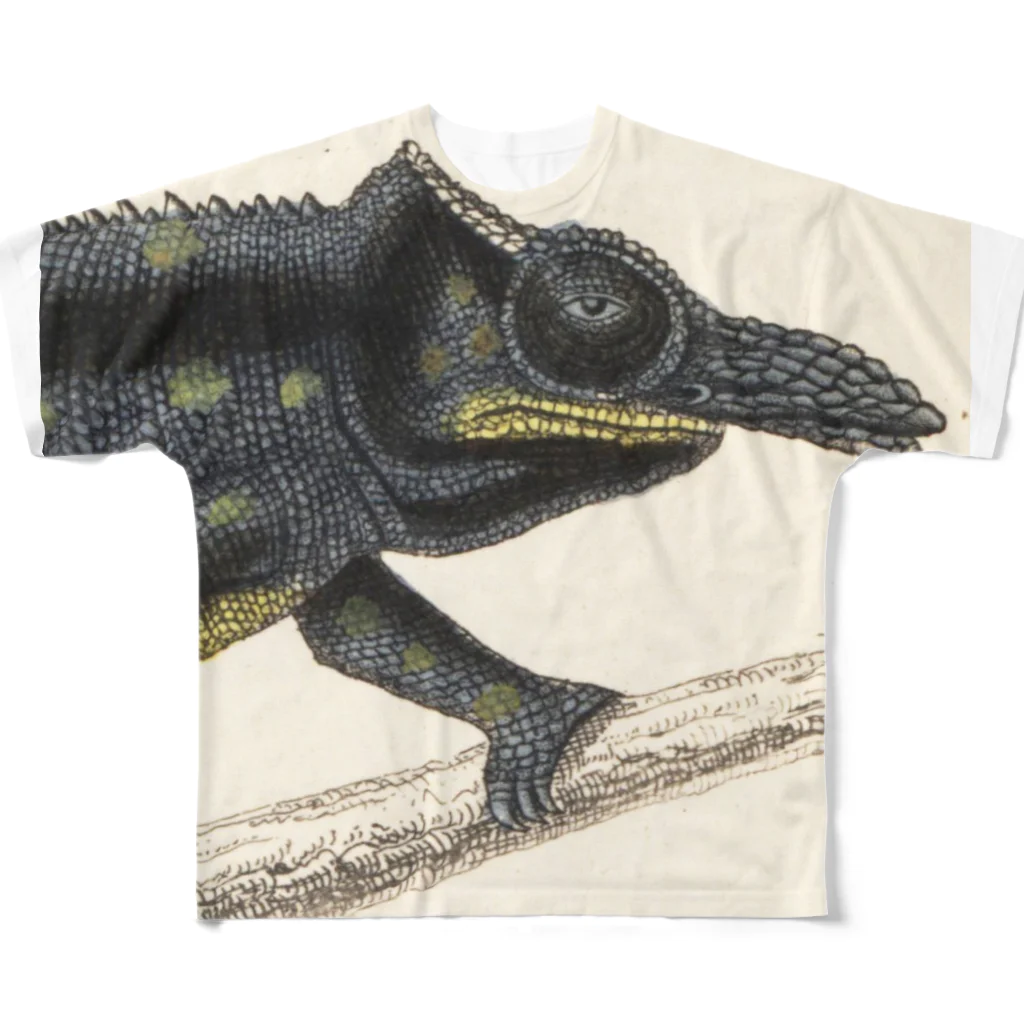 J. Jeffery Print Galleryのカメレオン君 フルグラフィックTシャツ