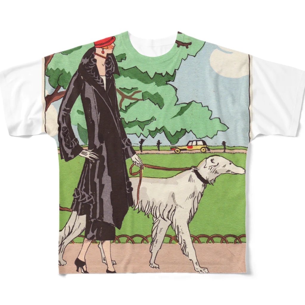 J. Jeffery Print Galleryの愛犬とお散歩 フルグラフィックTシャツ