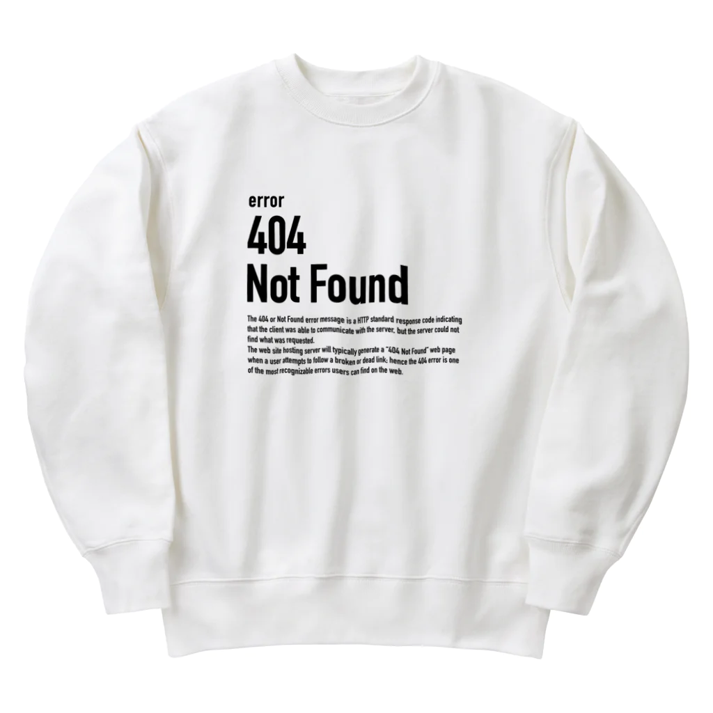 kengochiの404 Not Found（エラーコードシリーズ） ヘビーウェイトスウェット