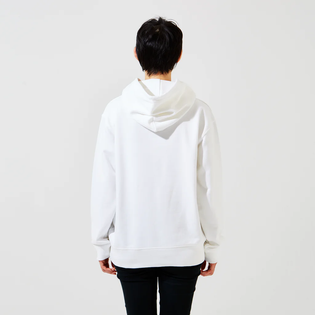 Monochrome Station Goodsのぱんびっとくん ちらっとver. キッズサイズ用 Hoodie :model wear（back）