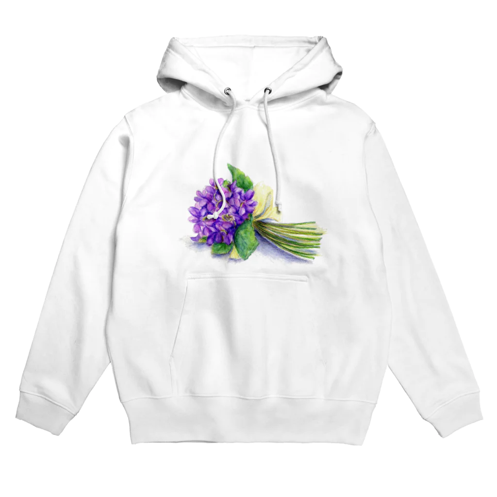 リラのスミレの花束 Hoodie