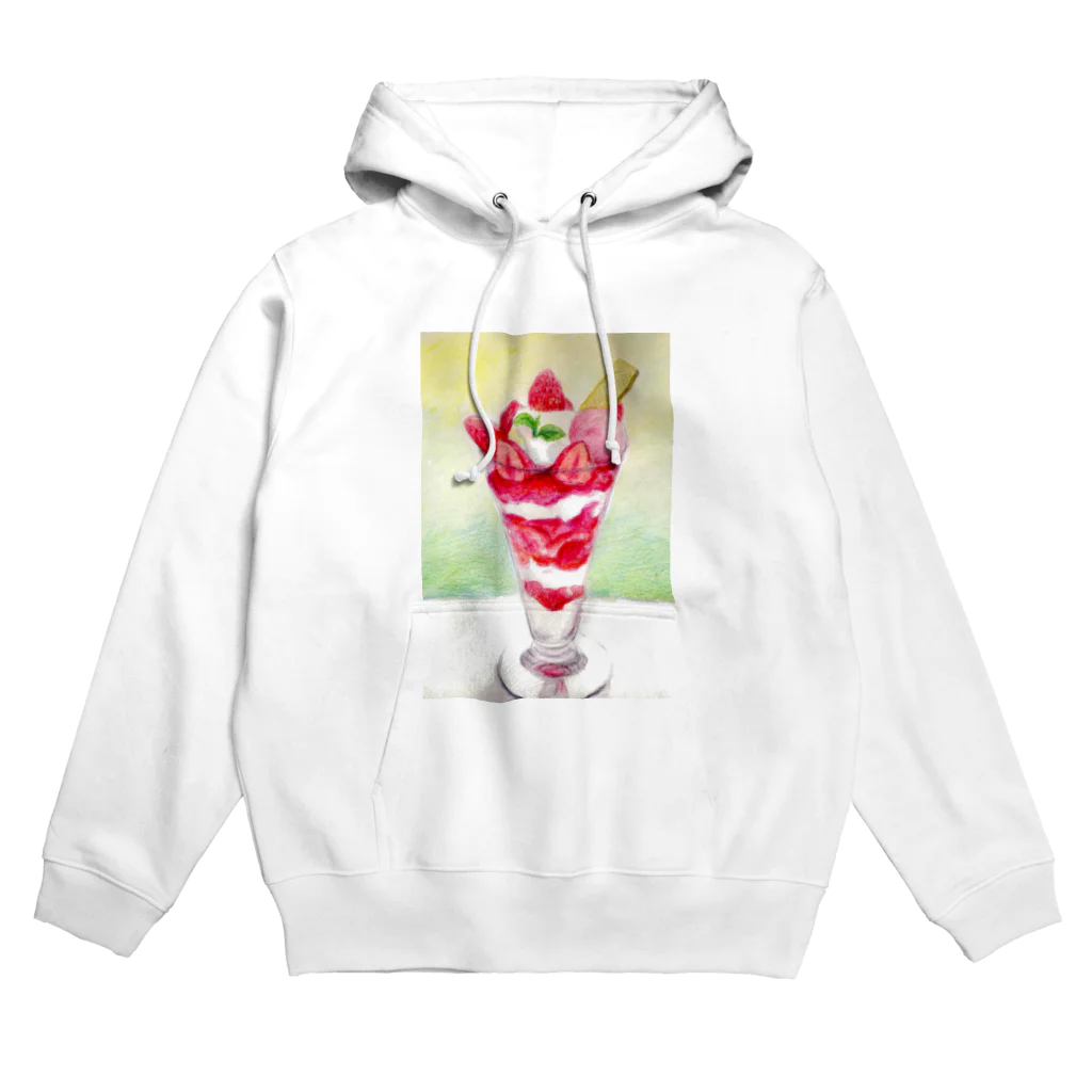 リラのイチゴパフェ Hoodie