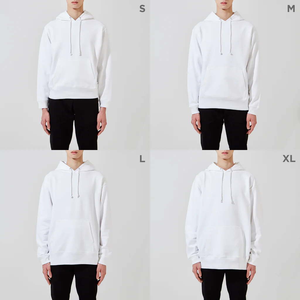 みんなのイエロードッグプロジェクト【公式】のモナマルコ（ライトカラー） パーカーのサイズ別着用イメージ(男性)