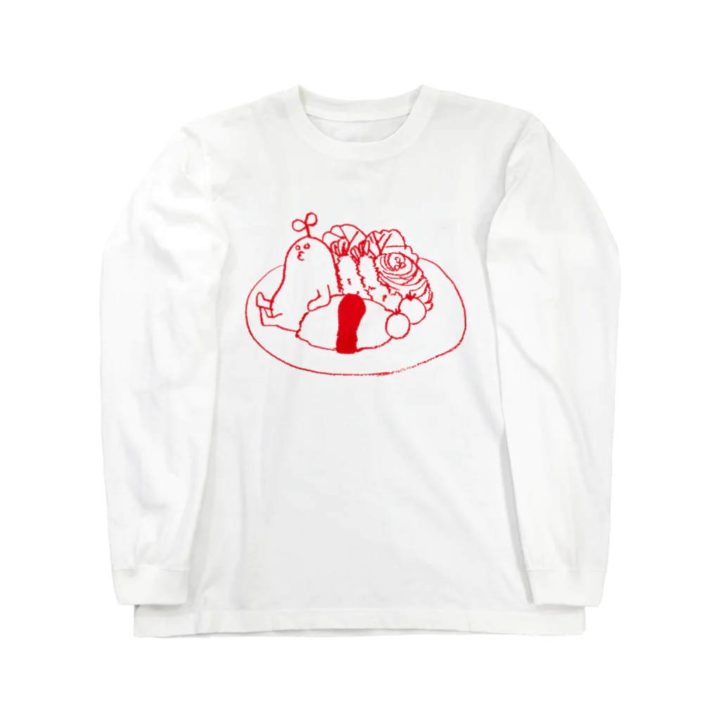 メバエマツモトのmebaelunch(red) ロングスリーブTシャツ