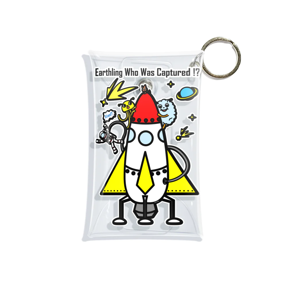 Cɐkeccooの囚われの地球人(うちゅうじん)!?ロケットに興味深々! Mini Clear Multipurpose Case