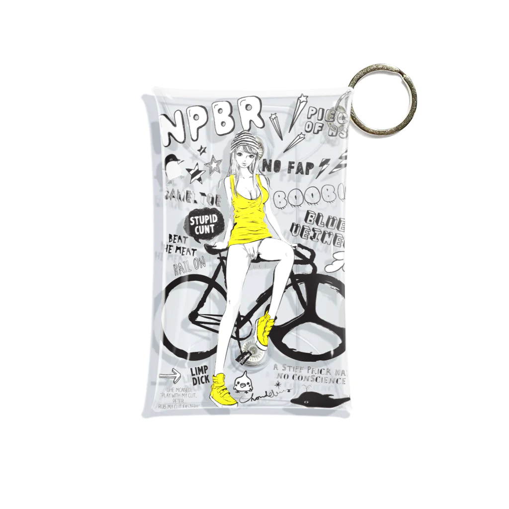 loveclonesのNPBR 自転車女子 ガーリーイラスト Mini Clear Multipurpose Case