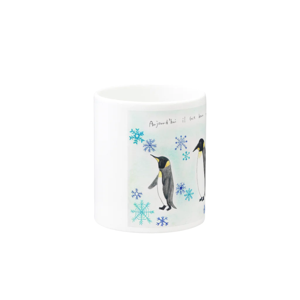 tobenai-toriのペンギン親子 Mug :other side of the handle