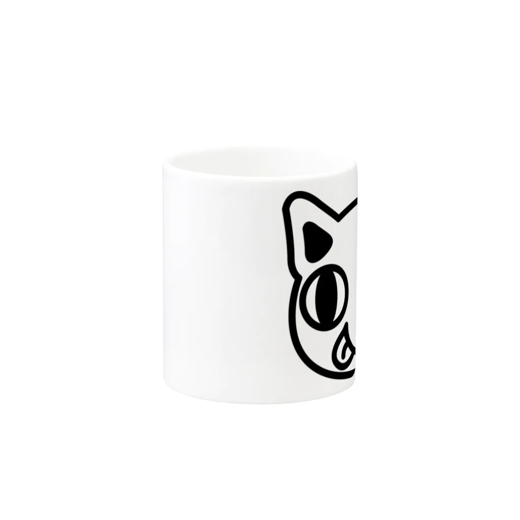 Cɐkeccooのもぐもぐふれんず-ねこフェイス Mug :other side of the handle