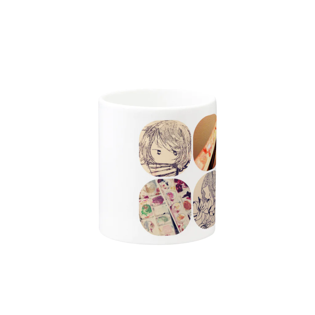 白衣のまぐぐ Mug :other side of the handle