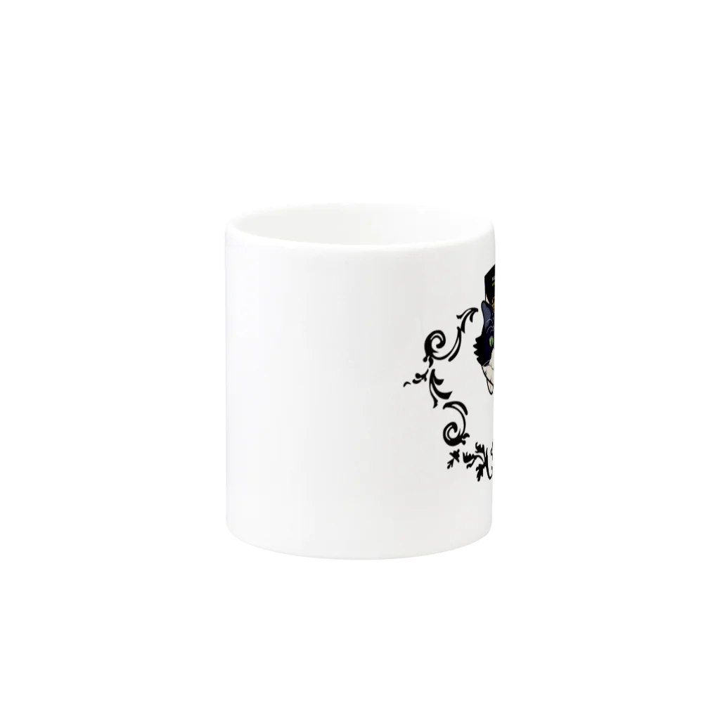 関野絡繰堂の猫王 Mug :other side of the handle