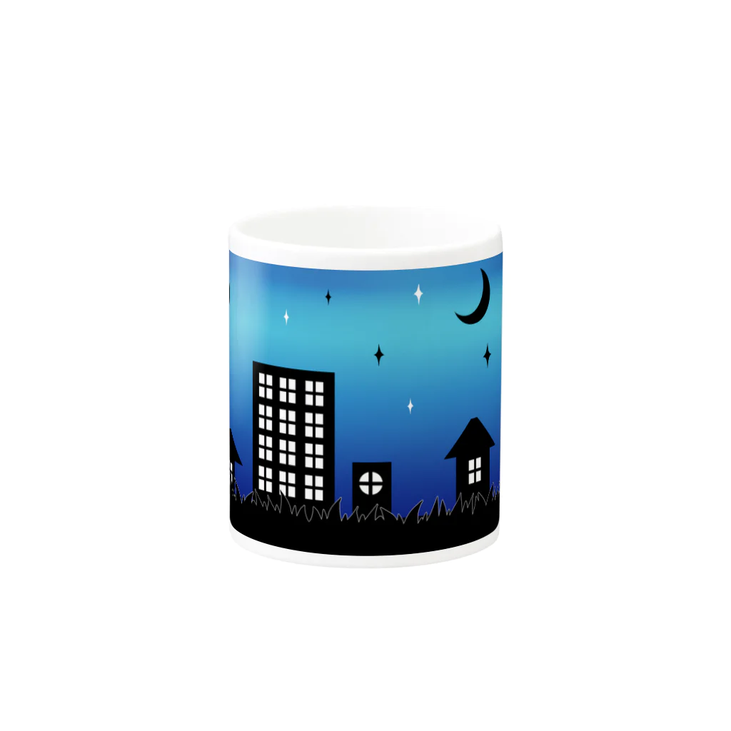 錆沼メルティーの夜景シルエットちゃん Mug :other side of the handle