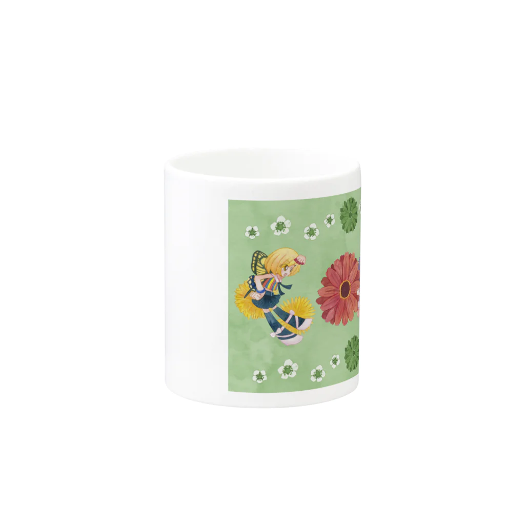 イシイリョウコのButterflyGIRLS Mug :other side of the handle