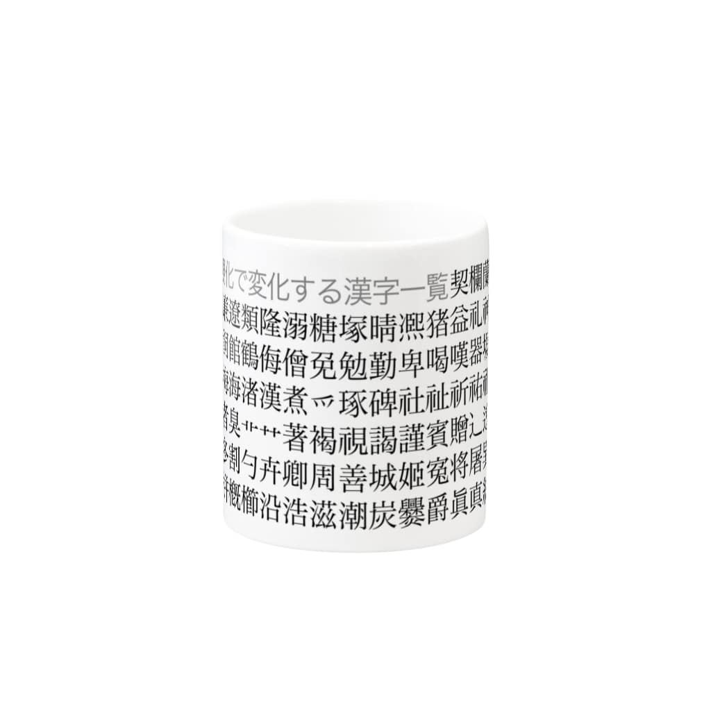 wakufactoryのUnicode正規化で変わる漢字 Mug :other side of the handle