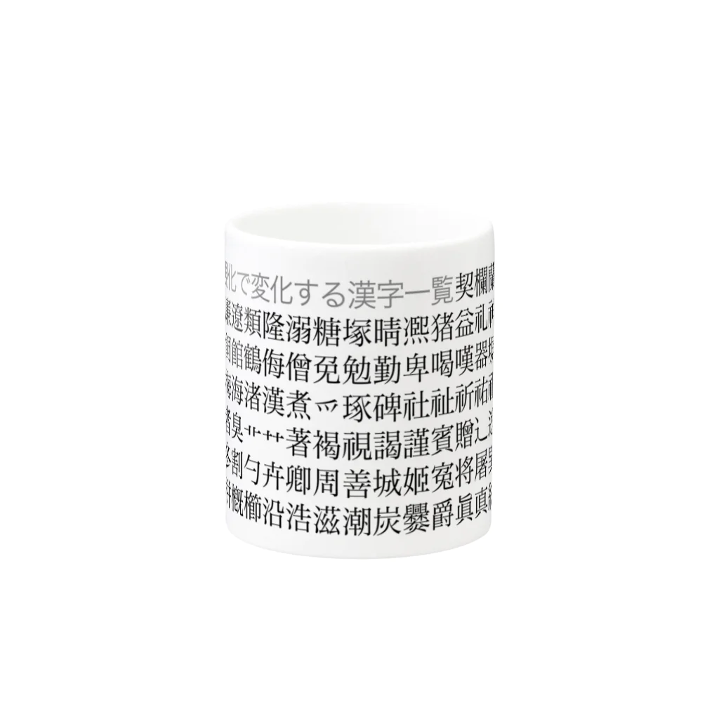 wakufactoryのUnicode正規化で変わる漢字 Mug :other side of the handle