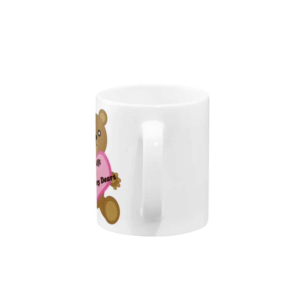 L-cotのハートのクマ Mug :handle