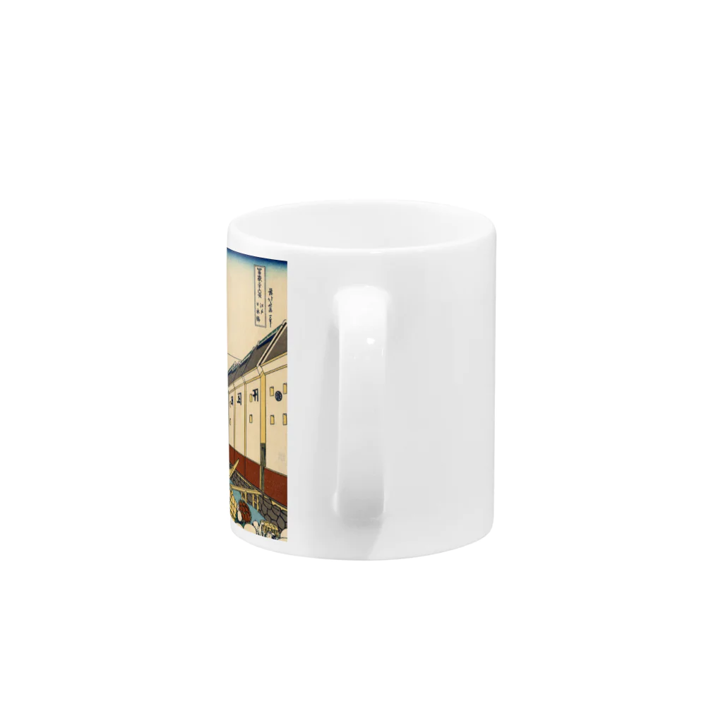 浮世絵 ｜ うきよえ屋の江戸日本橋／葛飾北斎 Mug :handle