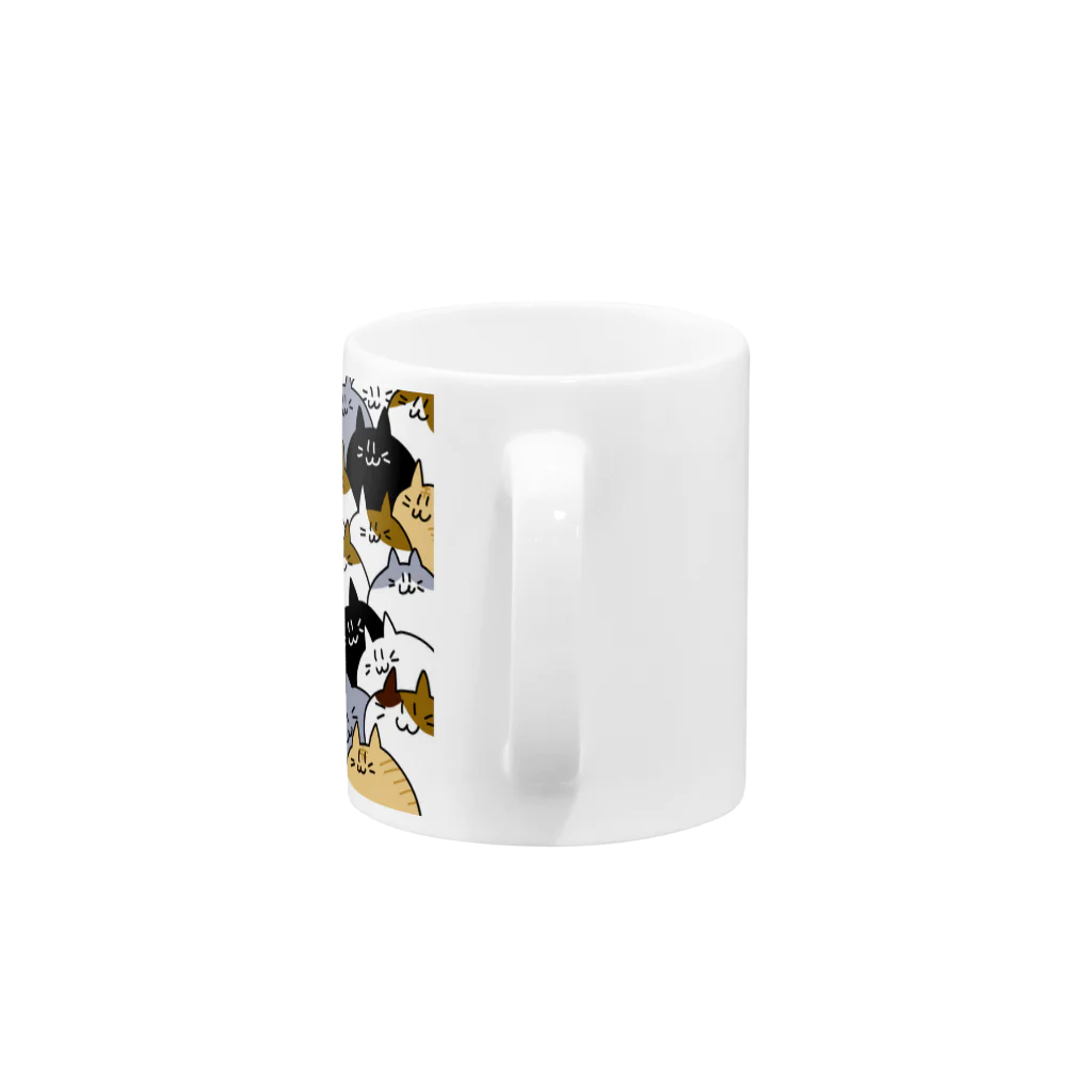 かめ吉のねこだらけ Mug :handle