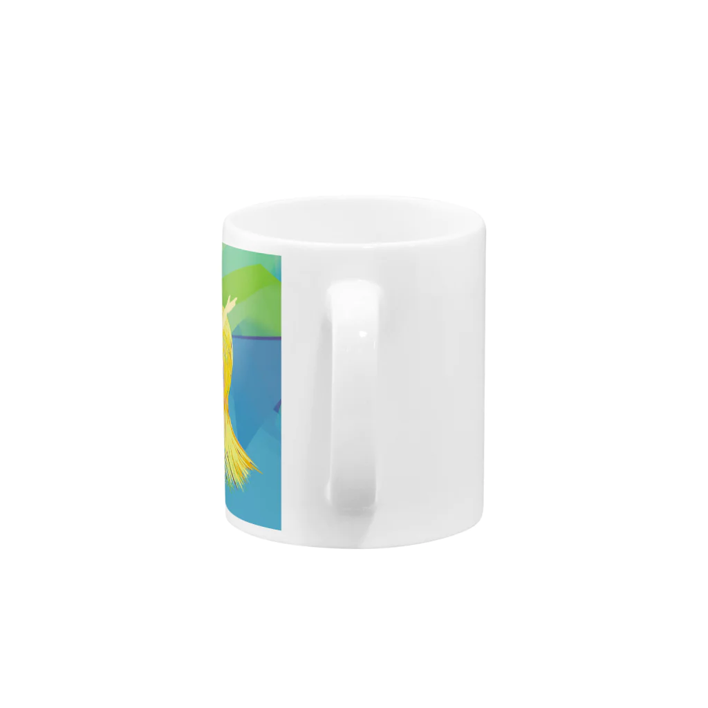 SHINJI HONDAの春光のマーメイド Mug :handle