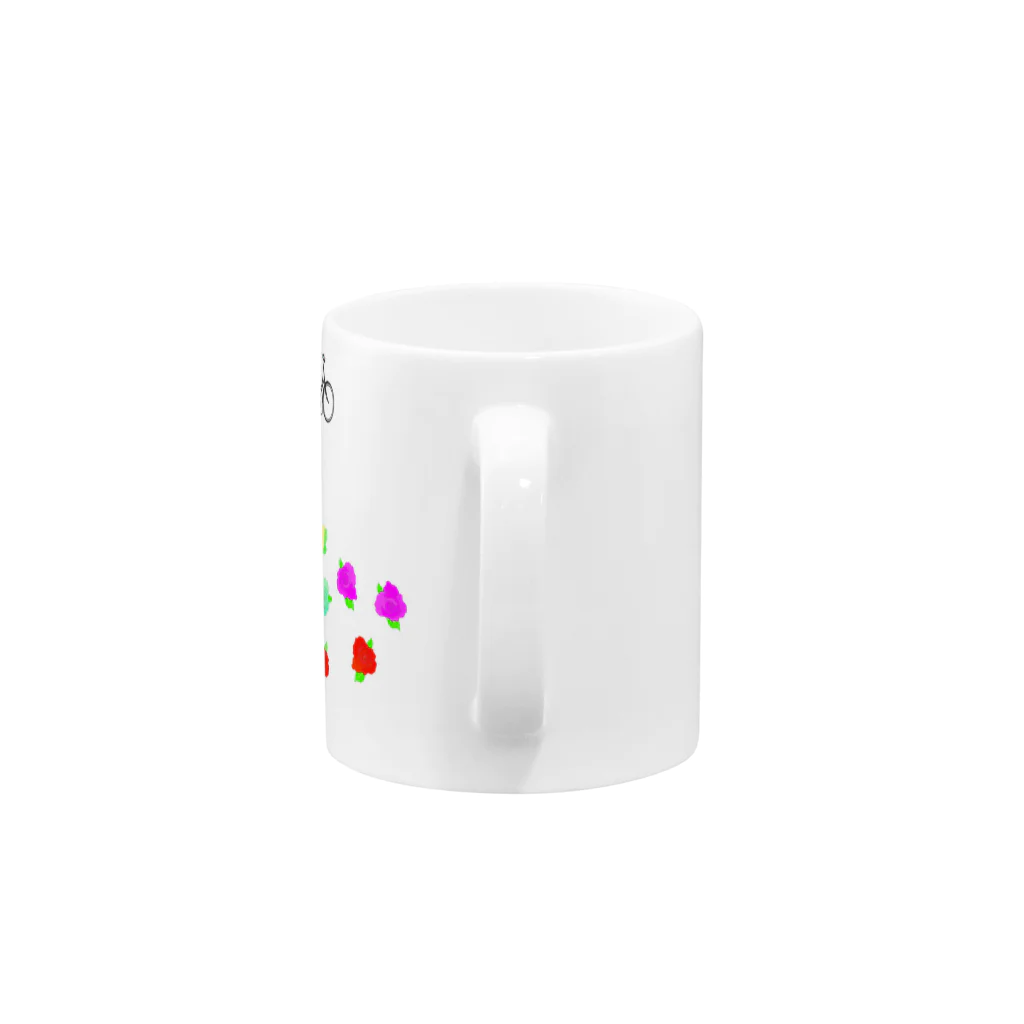 ramuneのOmafiets　と　バラ Mug :handle