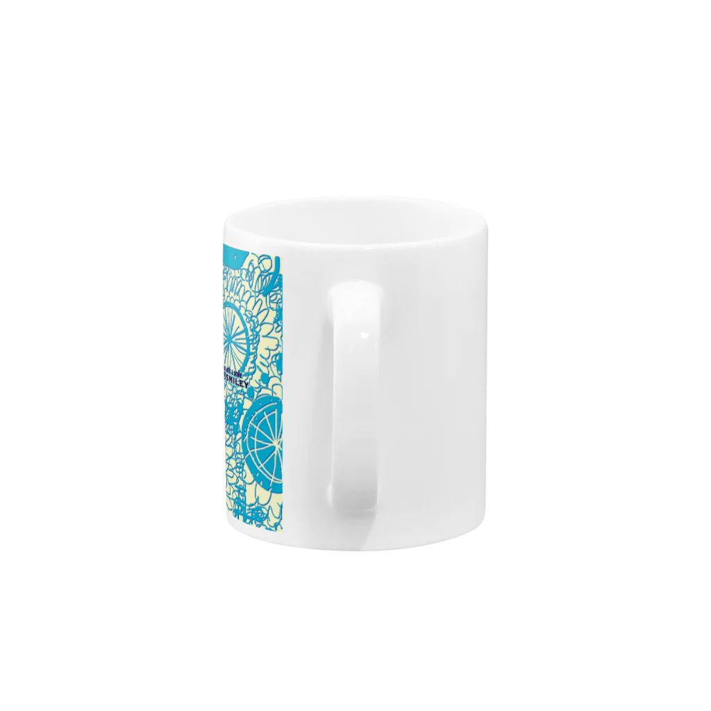 Kissy SmileyのKissy@Smiley/Kukkasuunnittelijat green blue Mug :handle