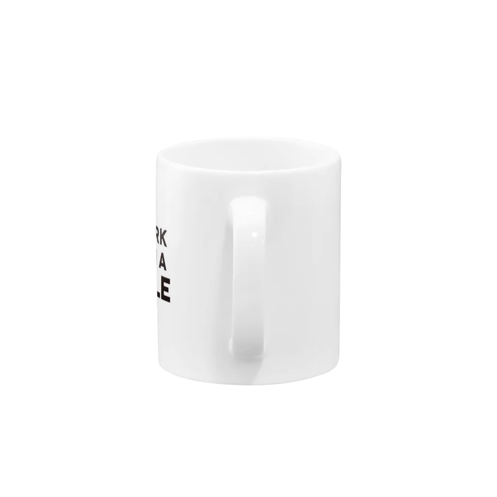 和久 学（働き方ジャーナリスト）のI work with a smile Mug :handle