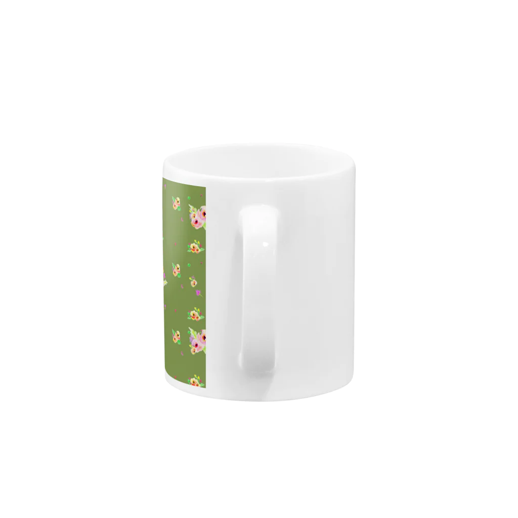 Ellieのflower ドイリー Mug :handle