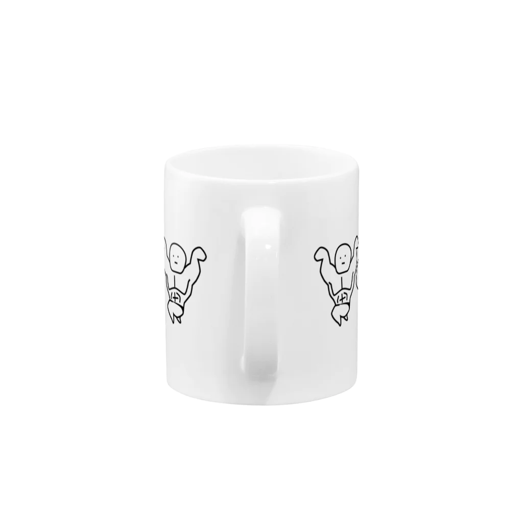 猿侍のマッチョ（団体）色白タイプ Mug :handle