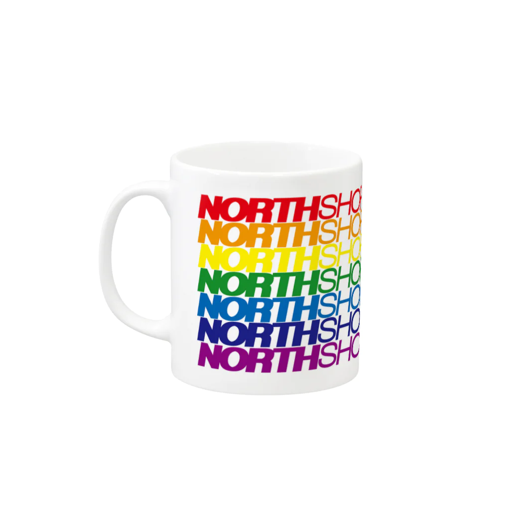 NORTH SHOREのNORTH SHORE rainbow マグカップの取っ手の左面