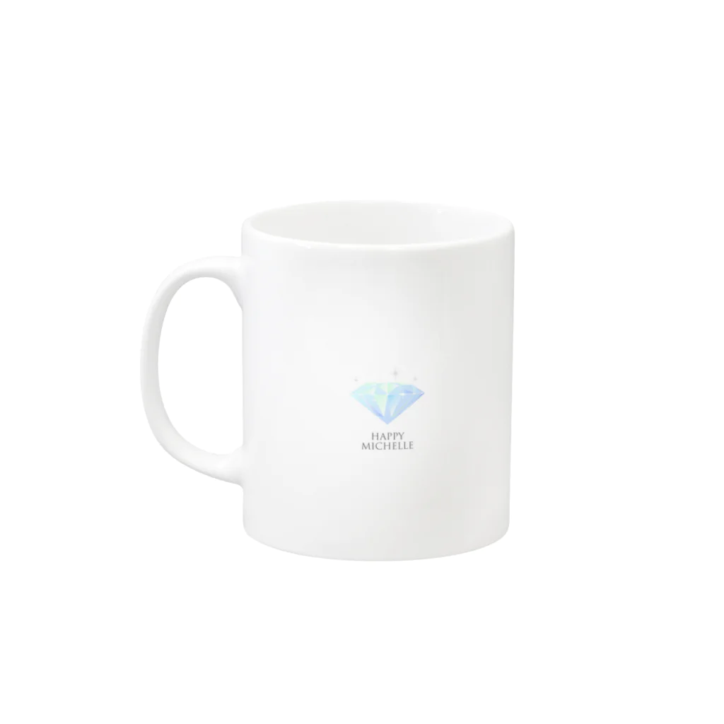 HappyミシェルのHappyミシェルちゃん－Wing & Diamond Mug :left side of the handle