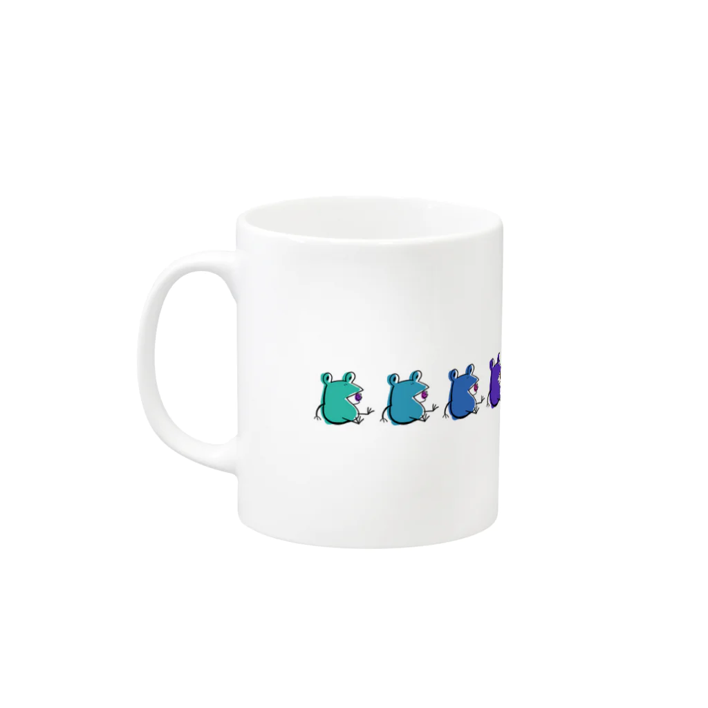 まちるだのゆのみかえる Mug :left side of the handle